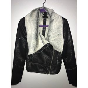 Black leather jacket